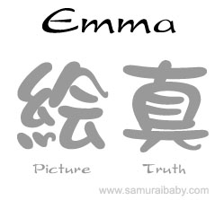 Emma japanese kanji name